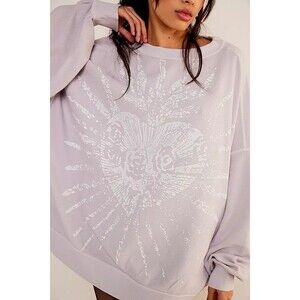 Free People We The Free Juliet Pullover Top Oversized Sweatshirt XS New 284867